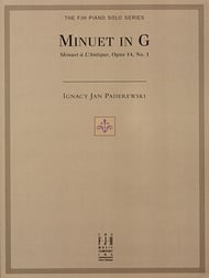 Minuet in G piano sheet music cover